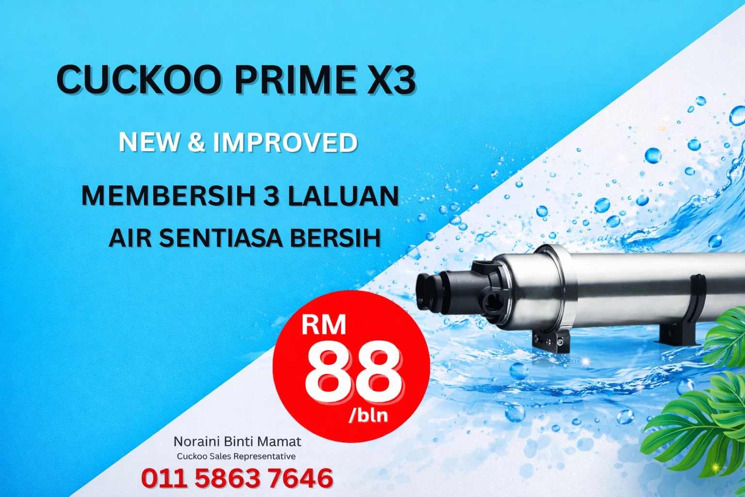 Penapis Air Cuckoo Prime X3